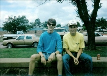 Chad Eley and Ryan Gallaher at the Senior picnic