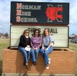 Kim, Nolita & Dee Anne at the high school